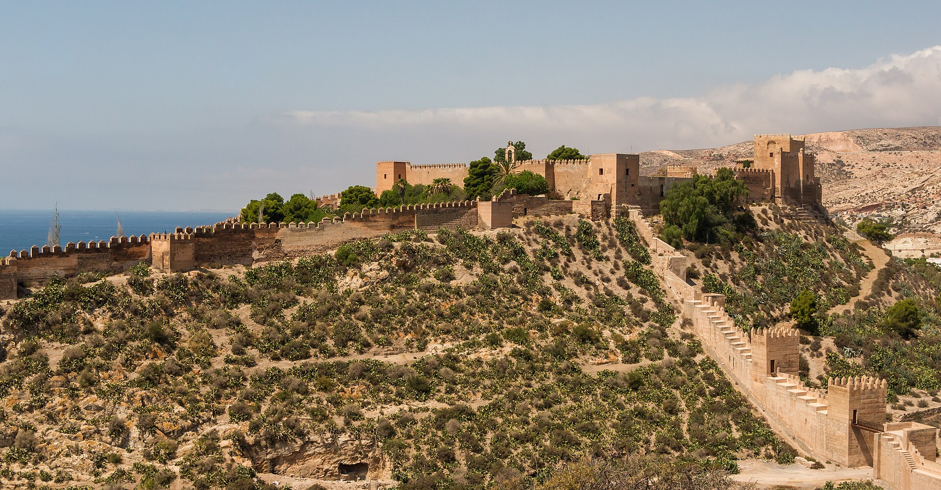 The Alcazaba fortress walls above the city, Almería, Andalucía | Andaluciatours