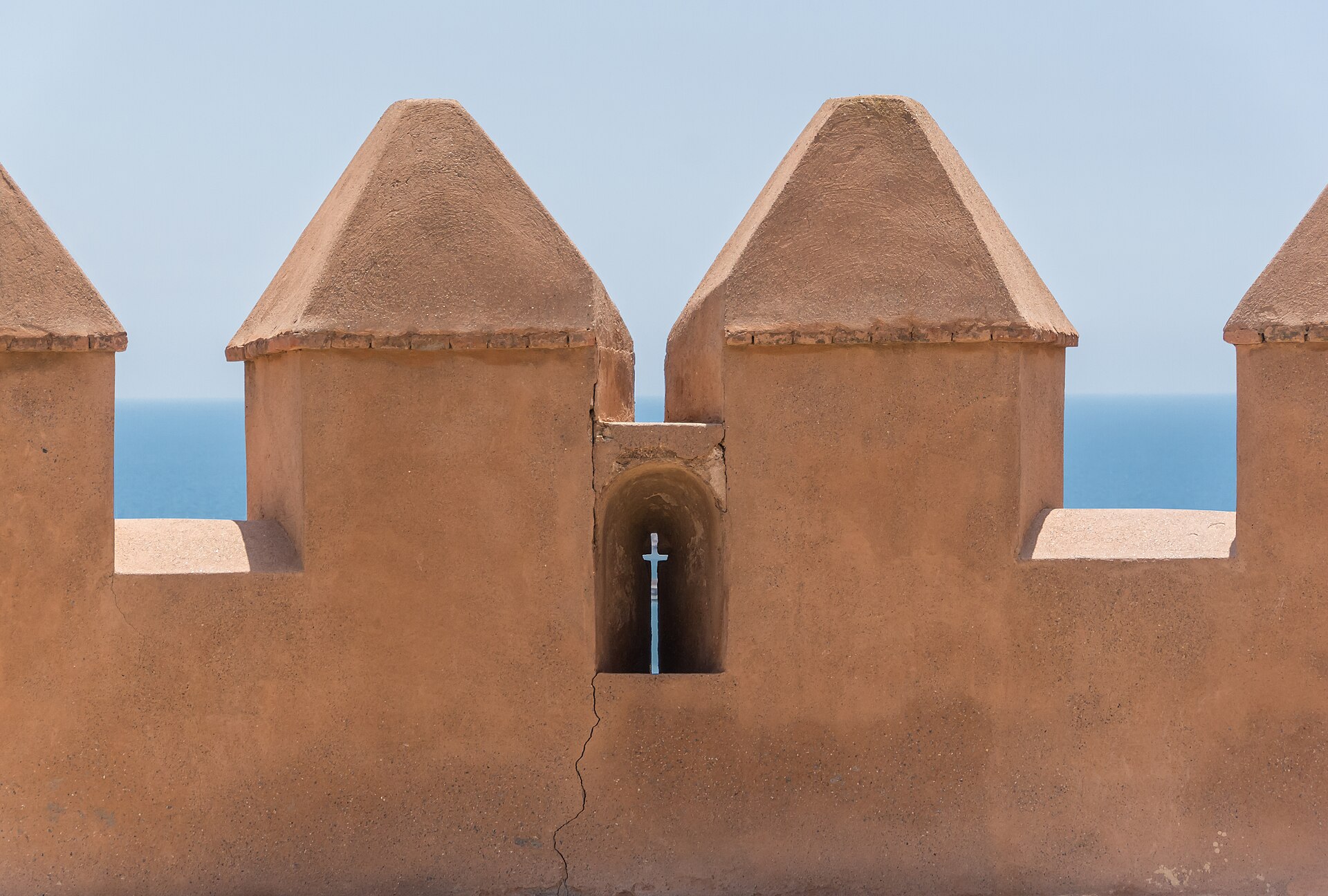 Battlements, sea, horizon – Alcazaba, Almería city, Metropolitana de Almería, Almería province, Andalucía | Andaluciatours