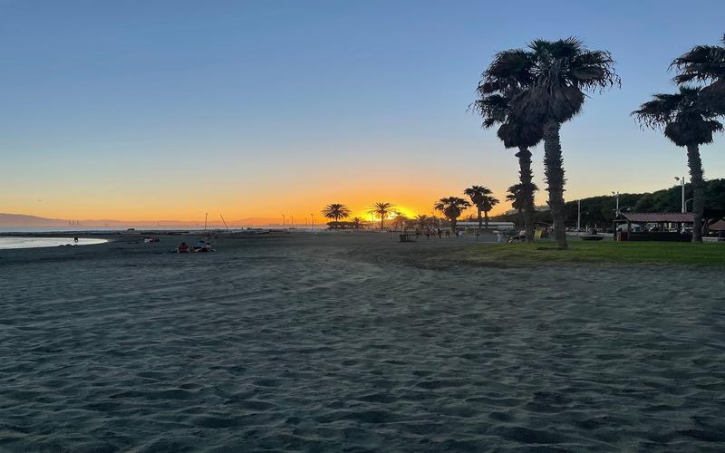 Beach, sunset, palm trees – Playas del Palo, Málaga City, Málaga | Andaluciatours